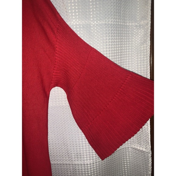 Lane Bryant Womens Sweater 26-28 Red Long Sleeve - Picture 4 of 6